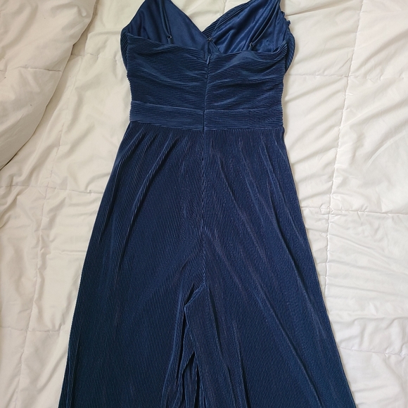 Astr Blue Ribbed Cut Out Jumpsuit - Picture 11 of 15